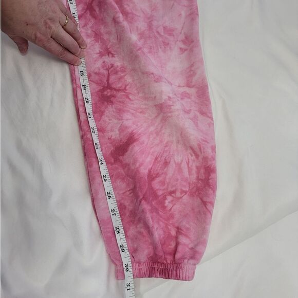 SAMII RYAN pink rose blend tie dye relaxed everyday‎ jogger sweatpants M - Picture 12 of 13